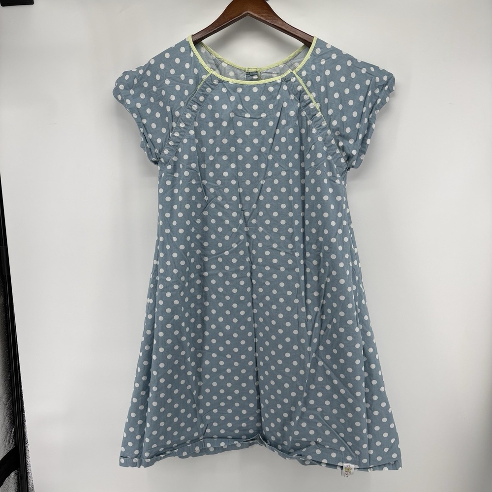 GOWNIES Womens‎ Polka Dot Snap Front Back Nursing Hospital Maternity Gown S/M